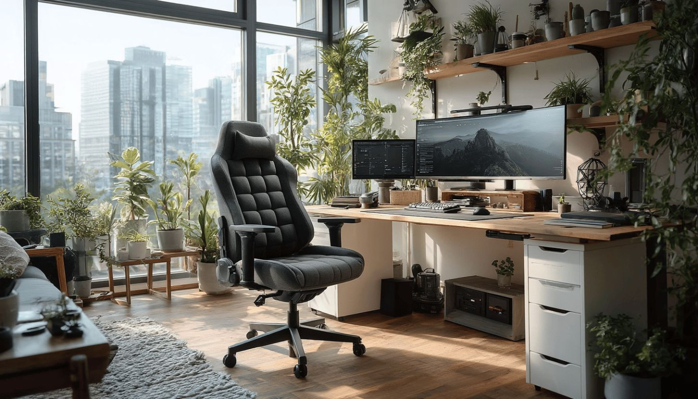 Bureau à domicile ergonomique aménager pour le confort et la productivité