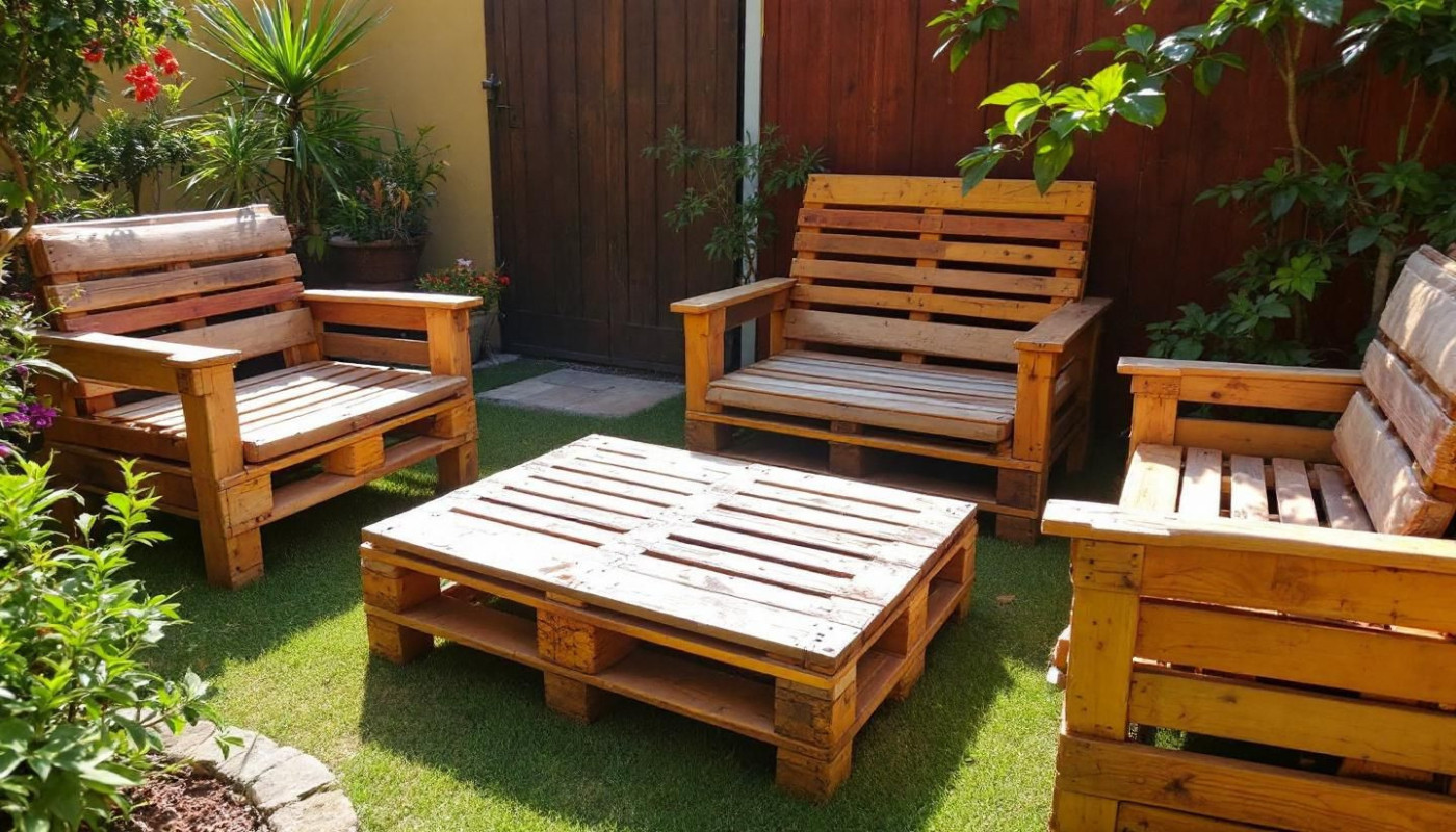 Comment transformer des palettes en mobilier de jardin écologique ?